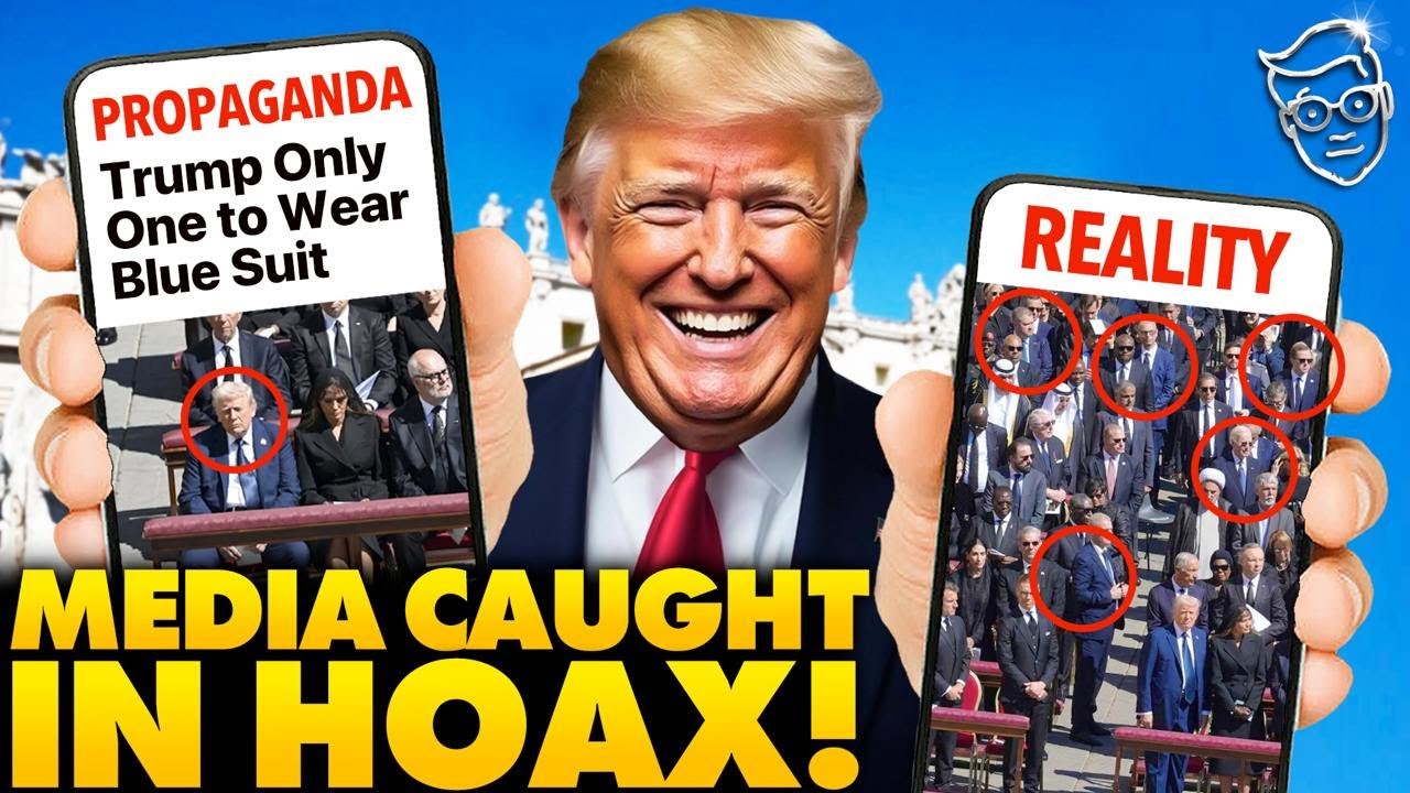 Hysterical New Trump Hoax Debunked: Trump Wore A 'Blue Suit' To The Pope’s Funeral in Disrespect…