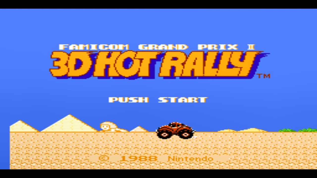 [NES] Famicom Grand Prix II: 3D Hot Rally: Monster Course 1 All - YouTube