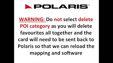 Polaris GPS - Whereis with Sygic platform - How to delete favourites