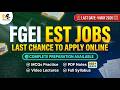 FGEI EST Jobs 2026 | Last Date Extended | Final Day to Apply | Exp. Test Date | PDF Notes | Books