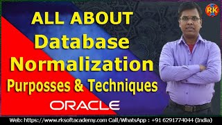 Database Normalization Processes and Purposes | Normal Forms 1NF, 2NF, 3NF | Oracle SQL tutorial