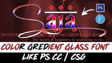 New Color Gredient Glass Font With Multi Color Glass Font In Ps Touch & PixelLab | Zarraq Creation