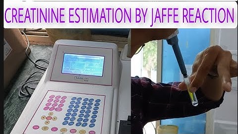 CREATININE ESTIMATION  JAFFE REACTION  RUN BY SEMI AUTO ANALYSER BIOCHEMISTRY MACHINE