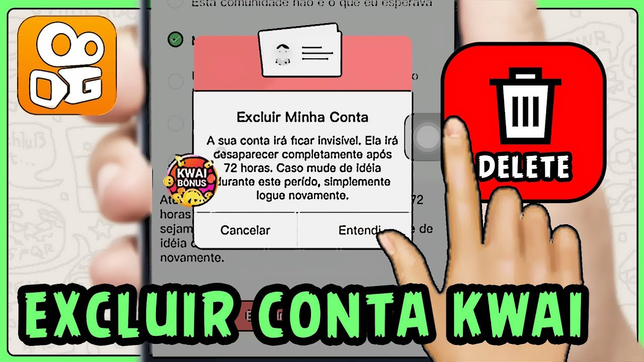 Como Apagar Conta Do Kwai YouTube
