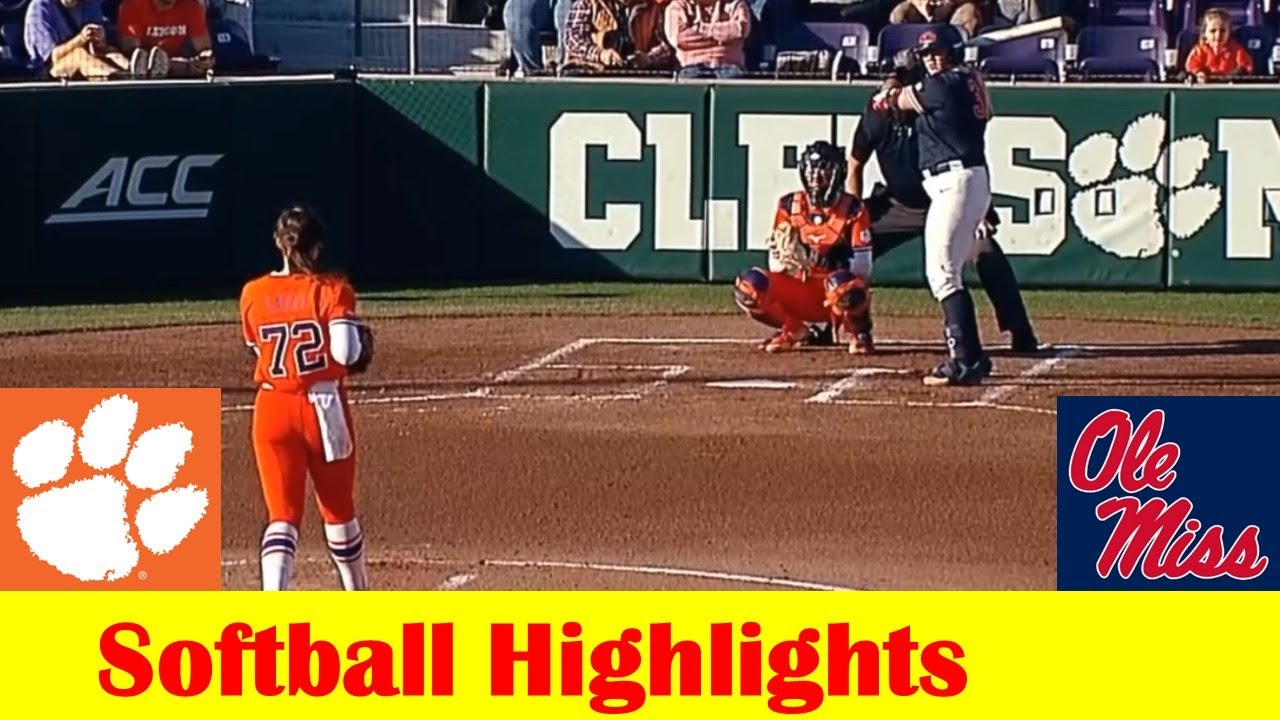 Ole Miss vs #10 Clemson Softball Game Highlights, Feb 23 2024