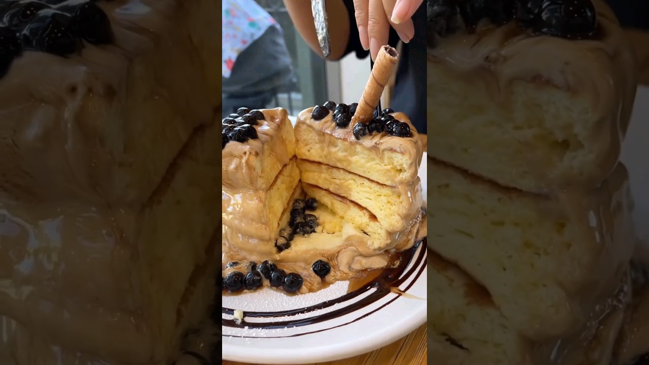 Boba Milk Tea Soufflé Pancakes