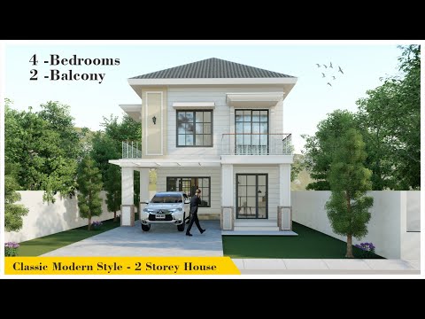 Simple Classic Modern House Design 2 Storey 4 Bedrooms