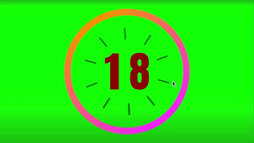 44 seconds countdown timer with number display & with Alarm 🔔|Greenscreen | copyright free