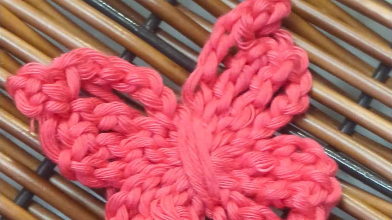 Crochet Butterfly in 5 minutes! Beginners Crochet  #crochetforbeginners #crochetpatterns #diy