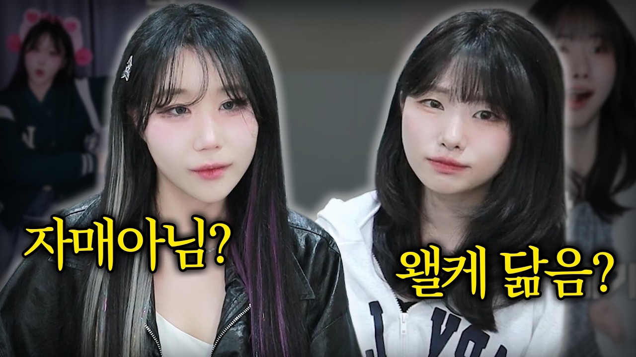 서로 닮았다는 소리만 듣다가 드디어 만났다..