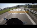 A94 Dorfen  Munich, normal ride, 290 km/h top speed