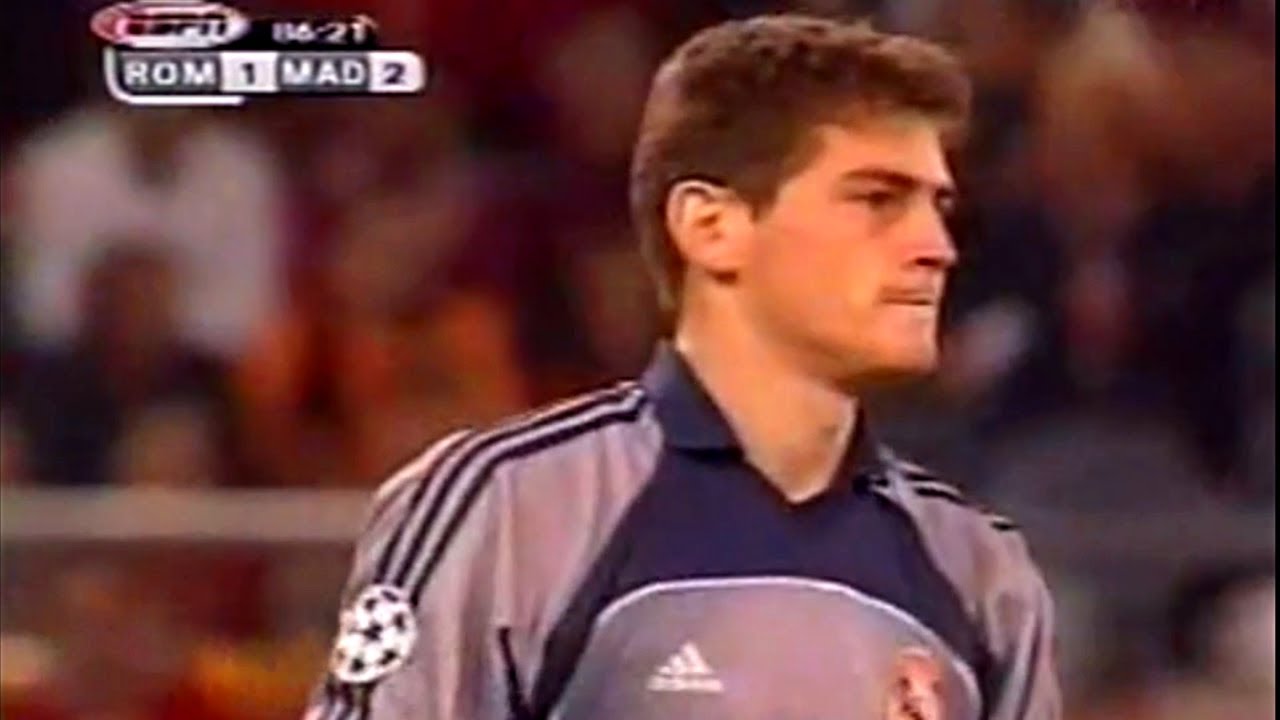 Young Casillas Stopping BATISTUTA at 93' to secure the win Vs Roma UCL 2002!