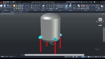 #074 I AutoCAD 3D Simple Tank Modeling (Vertical Tank) I Nazmi Ismail