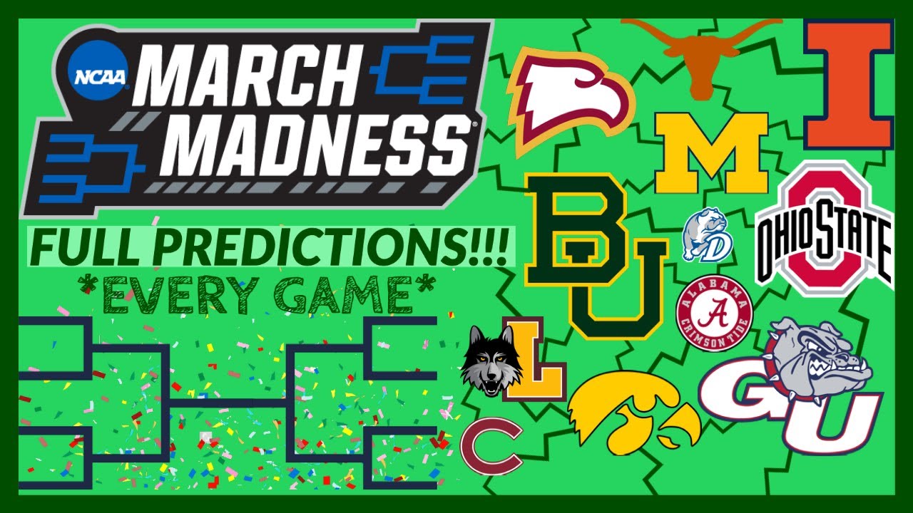 FULL 2021 March Madness Bracket Predictions *MAJOR UPSETS* YouTube