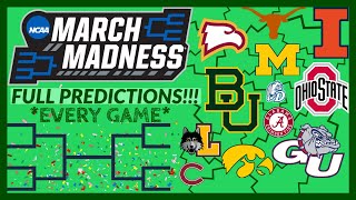 FULL 2021 March Madness Bracket Predictions *MAJOR UPSETS*