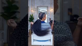Creative Stitch Braids Design into Curly Ponytail |Protective Style #BraidsStyles #ProtectiveStyles