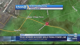 Man electrocuted while fixing power line on Maui