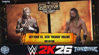 REY FENIX VS SETH ROLLINS. WWE 2K26. TQSVERSE