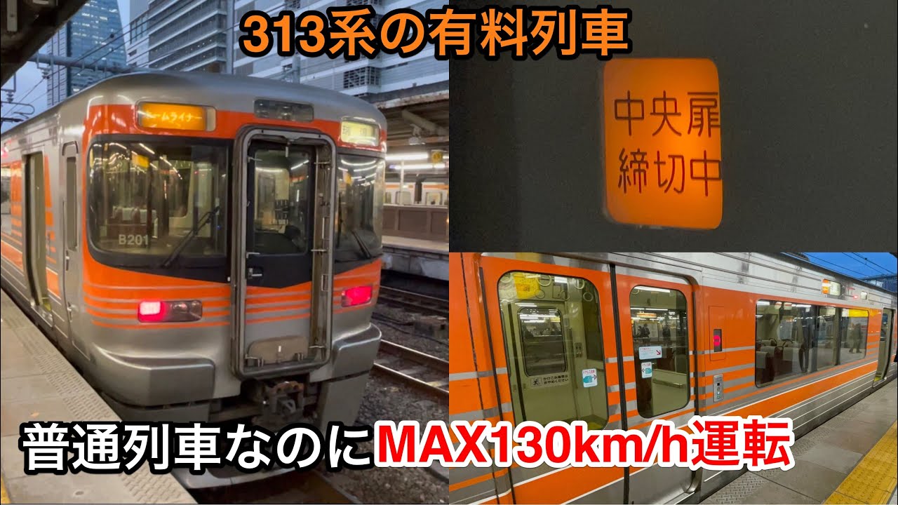 高速性能が封印された313系 ホームライナー瑞浪1号に乗る - YouTube
