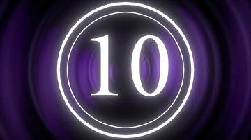 Free HD Video Animation - Countdown from 10 with Glow