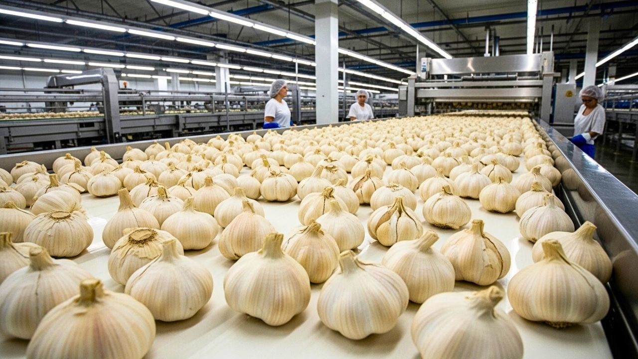 CÓMO se PROCESAN MILLONES de AJOS en FÁBRICA 🧄  Proceso Industrial Completo