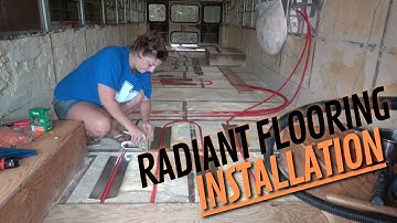 Radiant Heating & Subfloor Installation | The Skag Den - School Bus Conversion