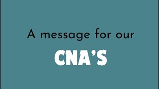 HAPPY CNA WEEK