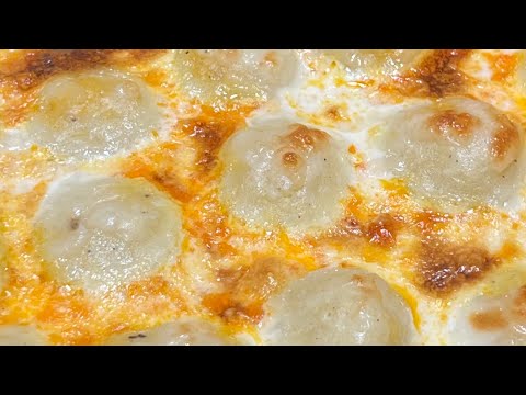 صينية كرات البطاطس بالدجاج والكريمة