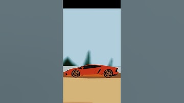 Lamborghini Car Crash Test in Algodoo! #shorts #algodoo