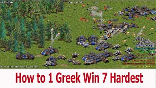 1 Greek Vs 7 Hardest Computer AOE 1 Gameplay