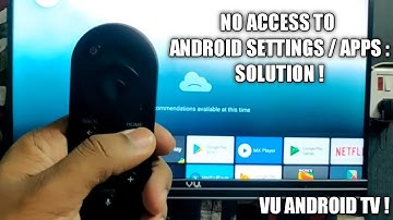 Vu Android Smart TV : Home Button Not Working / How To Factory Reset