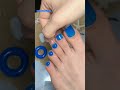 🌊I made my own beach nails at home, and I love this blue color💙 #polygelnails #bluenails #summernail