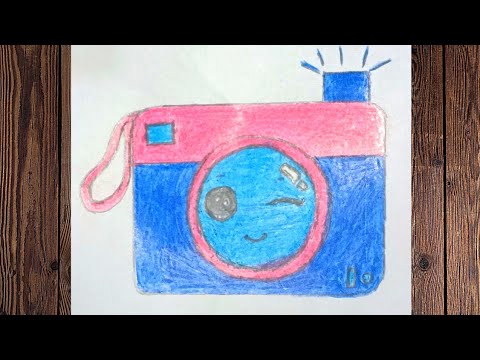 How to draw a cute camera 📸 ll Easy camera drawing for kids - YouTube