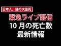 【緊急ライブ配信】10月の死亡数の速報
