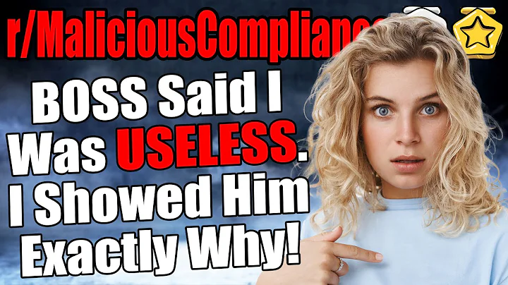 r/MaliciousCompliance - BOSS Said I Was USELESS! I Showed Him EXACTLY Why!