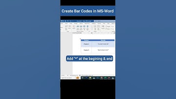 Amazing hack to generate barcodes in MS Word #word #wordtutorial #msword #mswordtricks #mswordtips