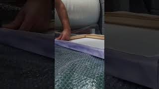 Wrapping personalised photo canvas super fast  #photography  #bts