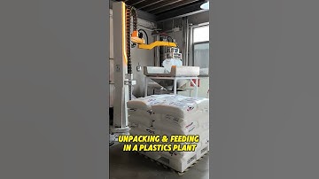 Unpacking &feeding in a plastics plant😎 #palletizer #automation #palletizingrobot#robot#stacking