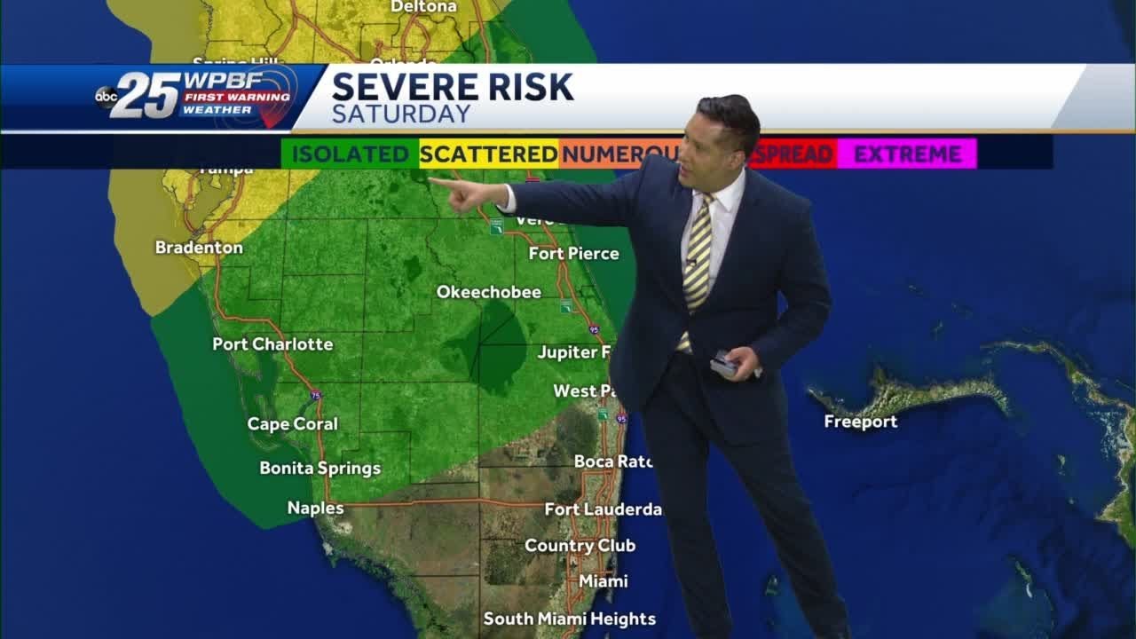 Risk for severe storms in South Florida on Saturday - YouTube