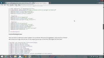 Android Custom ListView with Image and Text