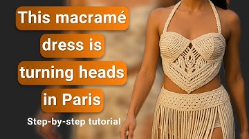 Macrame bodice/trend of the year/step by step tutorial/bodice tutorial/Party Bra💫