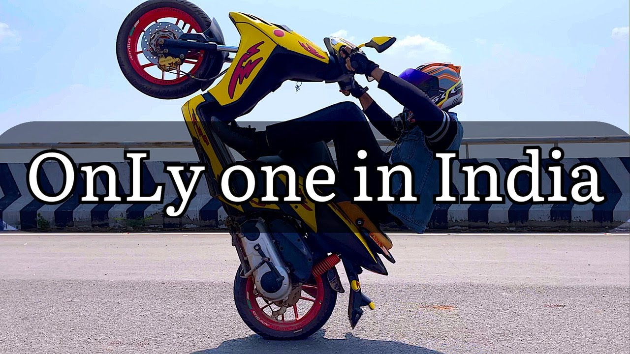 Next level stunts on Aprilia SR race 160 Pikachu edition