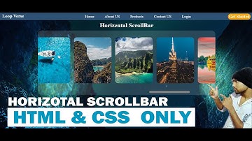 How to Create Horizontal Scrollbar Using HTML and CSS ? Tutorial for Creating Horizontal Scrollbar.