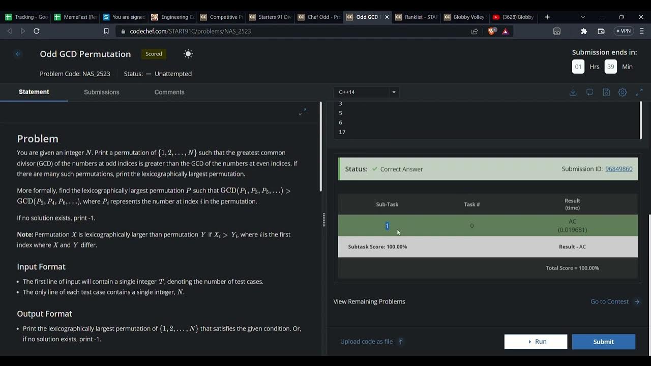 Odd GCD Permutation Problems CodeChef Whatsapp Group Join - YouTube