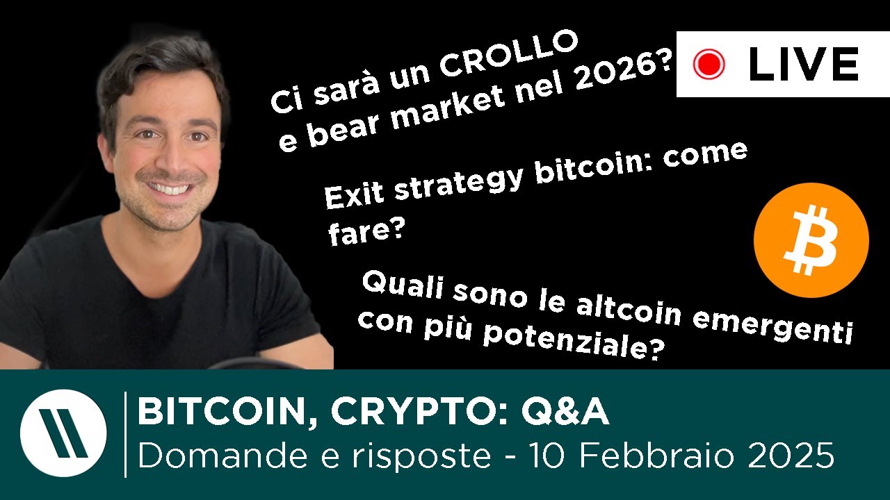 BITCOIN, CRYPTO: DOMANDE e RISPOSTE - Previsioni Ethereum e altcoin, crollo  e bear nel 2026?, tasse