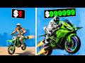 $1 to $1,000,000,000 KAWASAKI FLYING BIKE in GTA 5!
