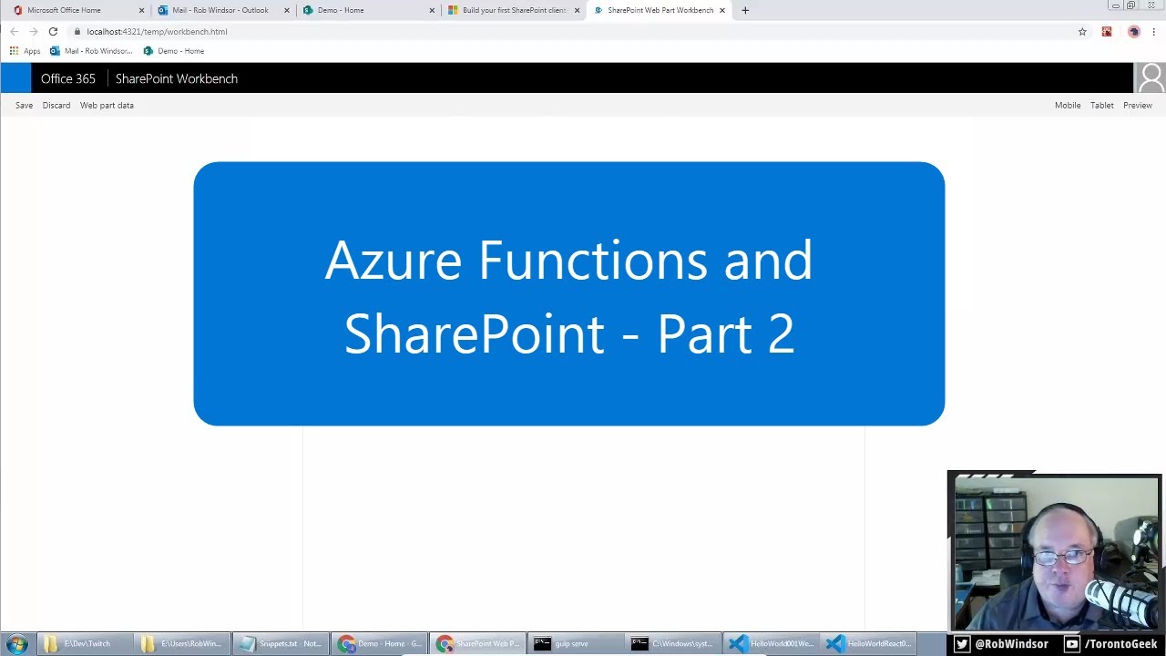 Twitch Stream 1: Azure Functions and SharePoint - YouTube