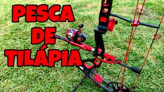 Pescaria de tilápia com arco e flecha