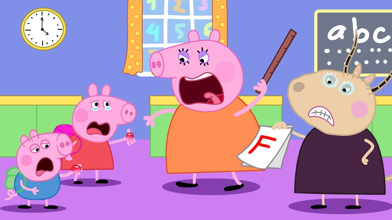 Peppa and George are bad students, aren't they.??!! | Peppa Funny Animation