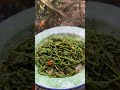 Jungle Cooking: Spicy Stir-Fried Ferns & Fried Fish 🌿 #bushcraft
